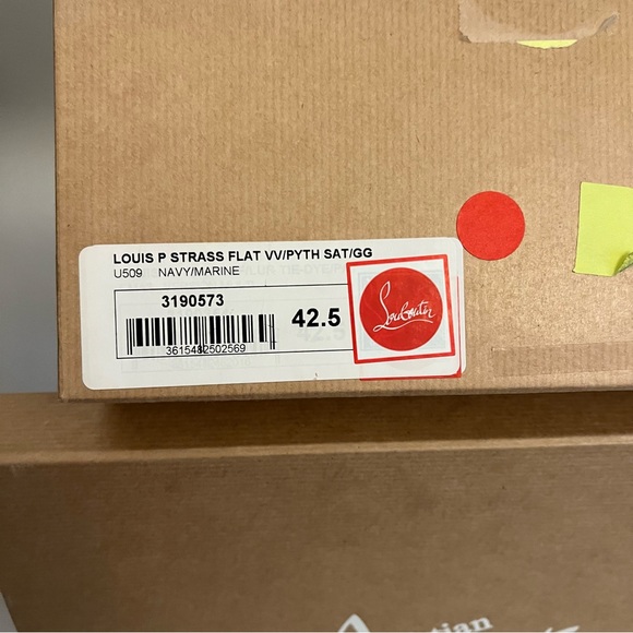 Christian Louboutin Louis P Strass Flat VV Python in Navy/Marine - Picture 9 of 10